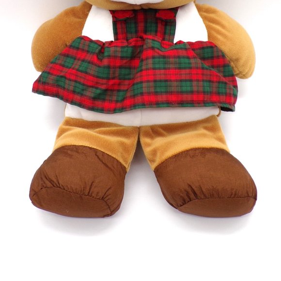 Gibson Greetings 1995 Christmas Reindeer Plush Dress Nylon Stuffed Animal Toy - Picture 5 of 7